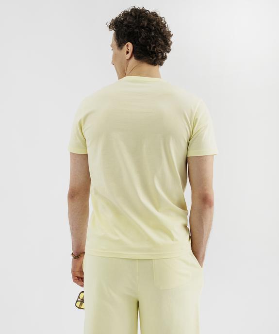 Tee-shirt manches courtes col rond en coton homme vue3 - GEMO 4G HOMME - GEMO