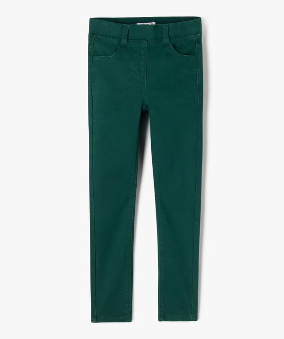 Pantalon skinny uni à taille élastiquée fille vue1 - GEMO 4G FILLE - GEMO