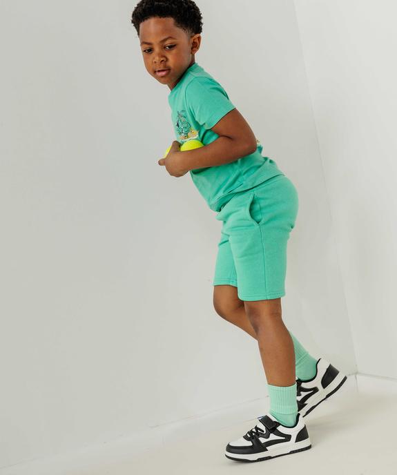 Bermuda en maille avec intérieur molletonné garçon vue4 - GEMO (ENFANT) - GEMO