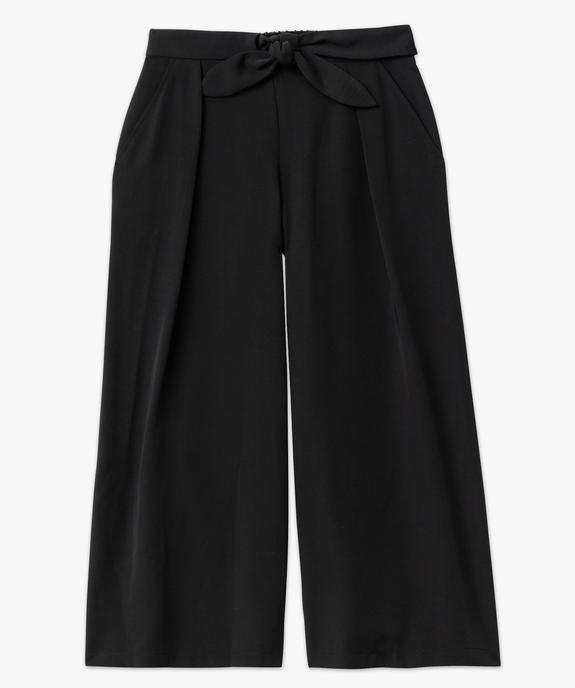 Pantacourt large avec noeud à la ceinture femme - GEMO(FEMME PAP) Pantacourt large avec noeud à la ceinture femme vue4 - GEMO(FEMME PAP) - GEMO