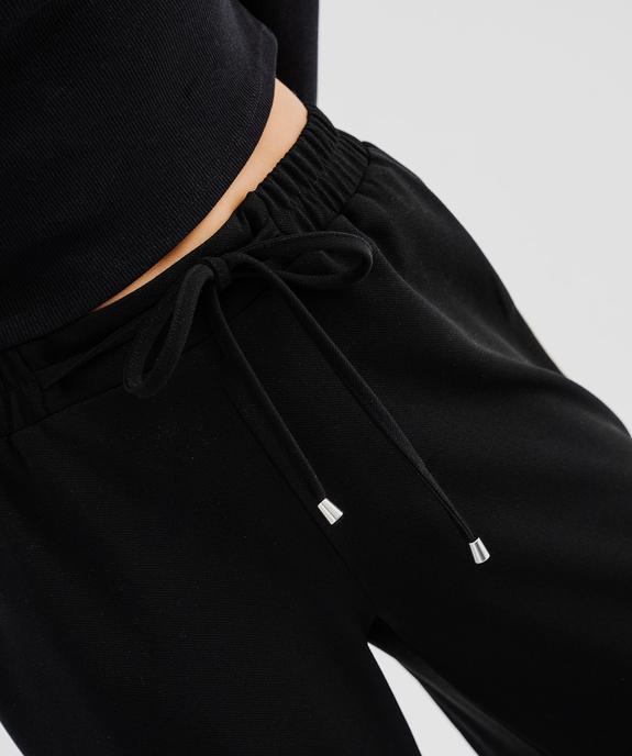 Pantalon large avec bandes contrastantes sur les côtés femme vue2 - GEMO(FEMME PAP) - GEMO