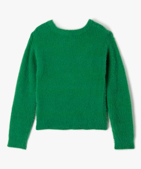 Pull à col rond en maille duveteuse fille vue3 - GEMO (ENFANT) - GEMO