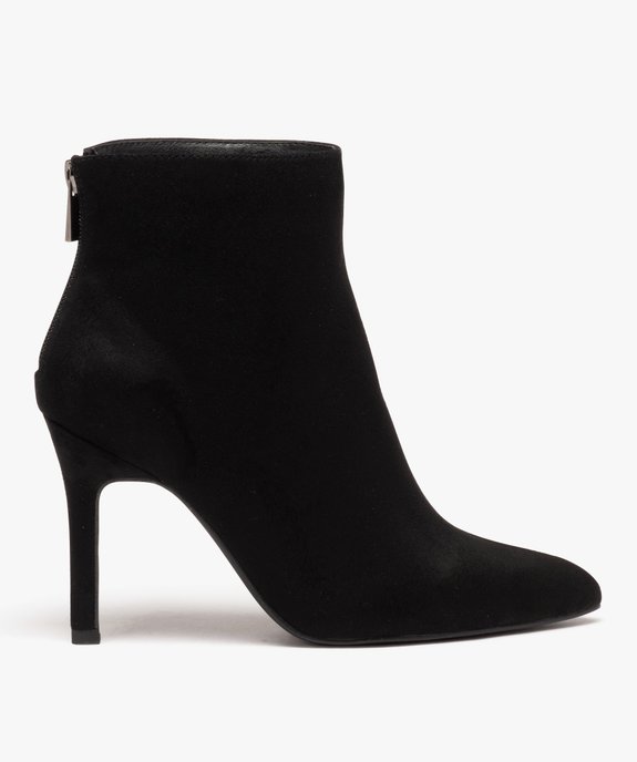 Bottines femme unies à talon fin et bout pointu vue1 - GEMO(URBAIN) - GEMO