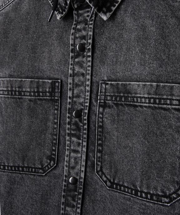 Chemise en jean avec capuche amovible garçon vue3 - GEMO 4G GARCON - GEMO