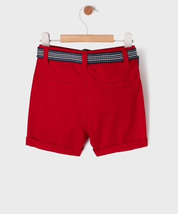 Short en toile avec ceinture à boucle bébé garçon - LuluCastagnette vue3 - LULUCASTAGNETTE - GEMO