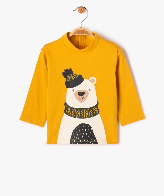 Tee-shirt manches longues et col roulé imprimé bébé garçon vue1 - GEMO(BEBE DEBT) - GEMO