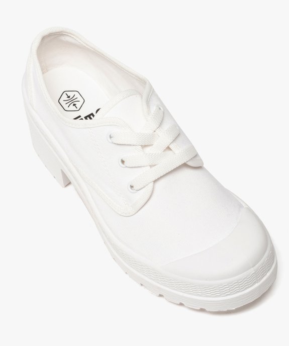 Tennis femme unies en toile à talon et bout renforcé vue5 - GEMO (SPORTSWR) - GEMO