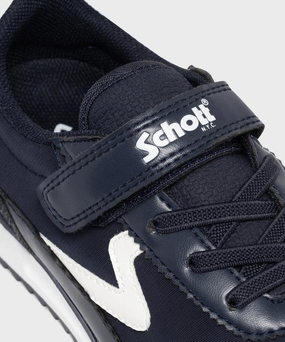 Baskets basses à lacets élastiques et scratch garçon - Schott vue6 - SCHOTT - GEMO