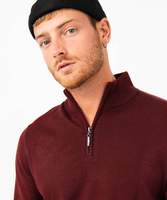 Pull col camionneur zippé en fine maille homme vue5 - GEMO (HOMME) - GEMO