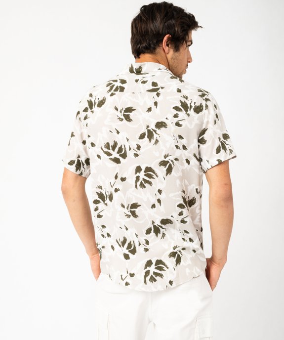 Chemise manches courtes col cubain en viscose imprimée homme vue6 - GEMO (HOMME) - GEMO