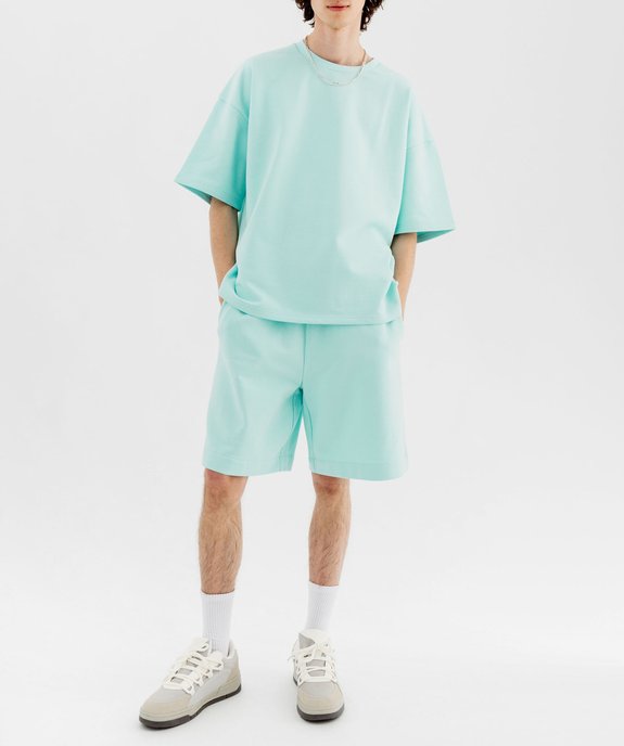 Bermuda large en maille à taille élastiquée homme vue2 - GEMO (HOMME) - GEMO