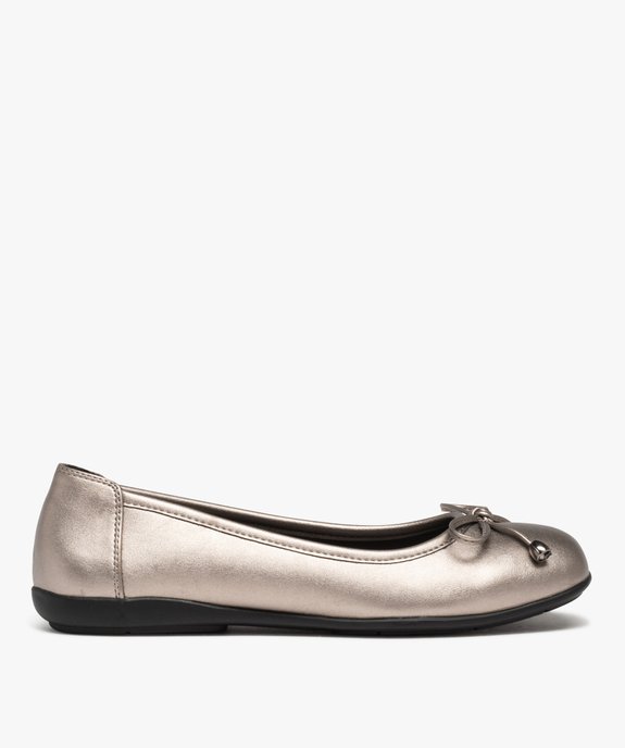 Ballerines femme métallisées à nœud décoratif vue1 - GEMO(URBAIN) - GEMO