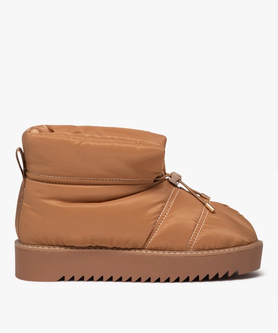 Boots femme unies dessus matelassé style parachute vue1 - GEMO (CASUAL) - GEMO
