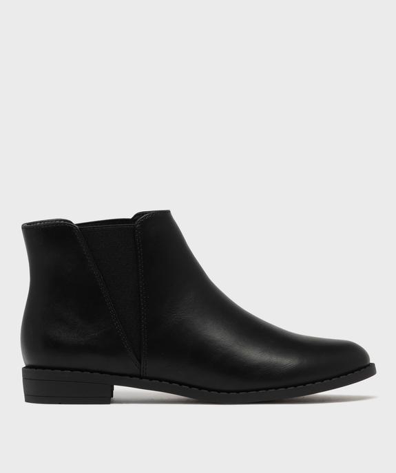 Bottines femme unies à talon plat style Chelsea   vue8 - VALENTINA BALDA - GEMO