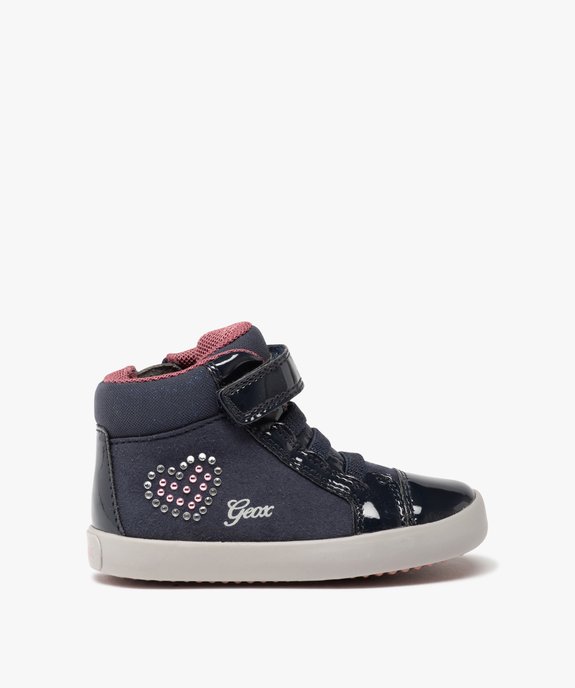 Baskets mid-cut bébé fille à zip et scratch - Geox vue1 - GEOX - GEMO