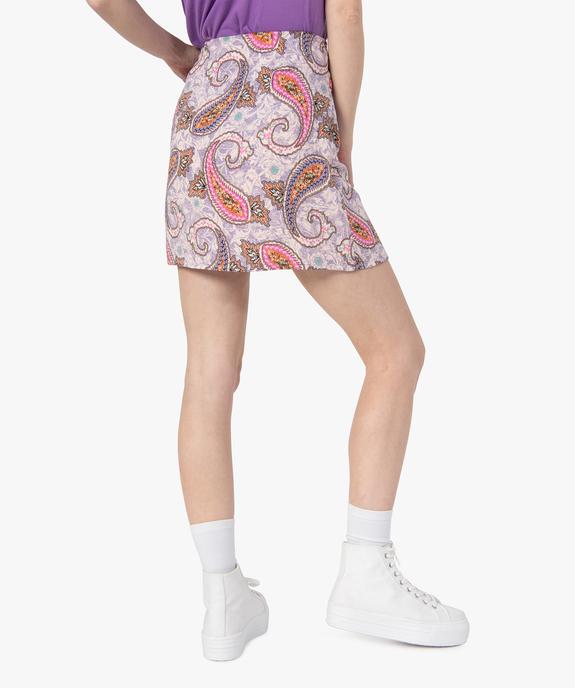 Jupe femme imprimée forme portefeuille vue3 - GEMO 4G FEMME - GEMO