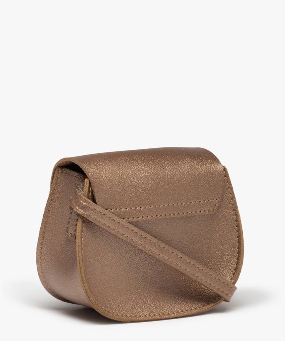 Sac fille brillant à bandoulière et rabat à pompons vue2 - GEMO (ENFANT) - GEMO