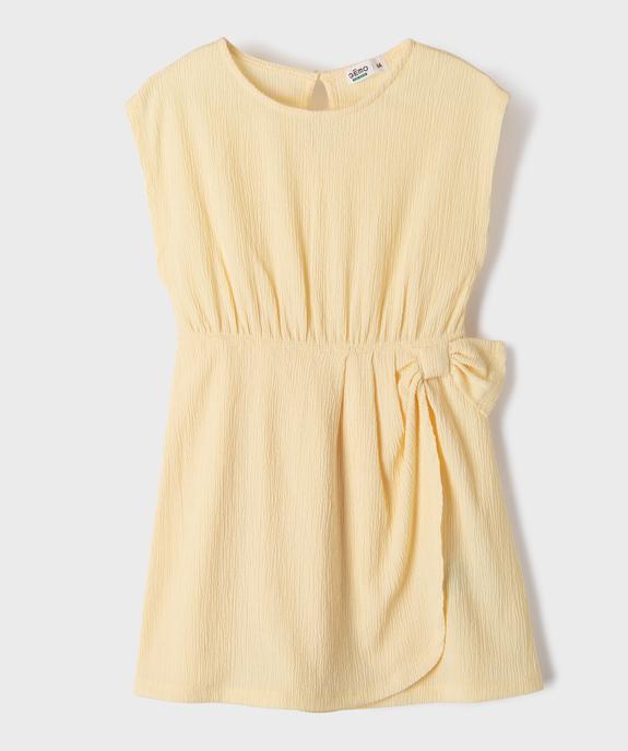 Robe courte sans manches en maille froissée fille vue1 - GEMO 4G FILLE - GEMO