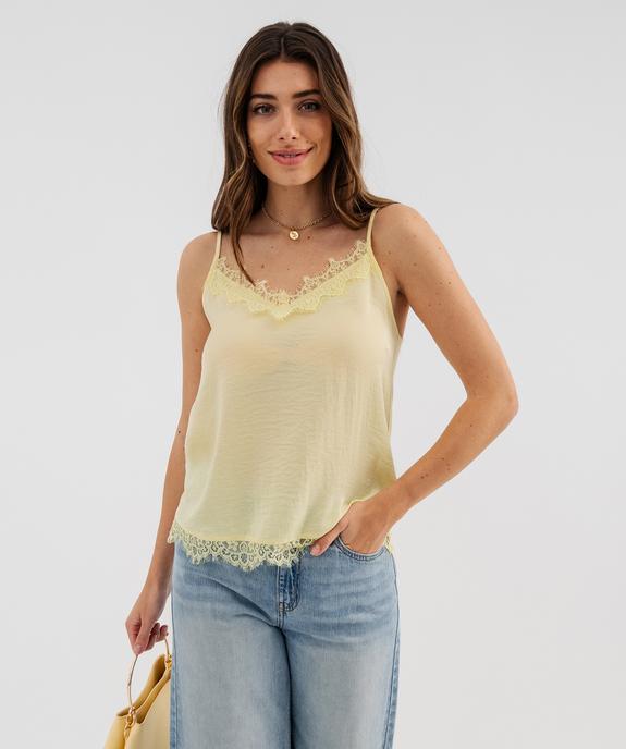 Débardeur en satin et viscose stretch à fines bretelles femme vue1 - GEMO(FEMME PAP) - GEMO