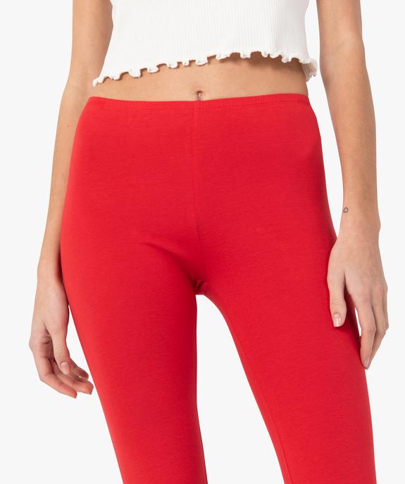 Legging court en coton stretch femme vue2 - GEMO 4G FEMME - GEMO