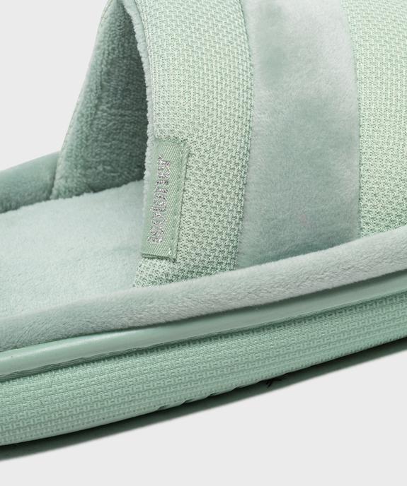 Chaussons mules bout ouvert sur épaisse semelle femme - Isotoner vue6 - ISOTONER - GEMO