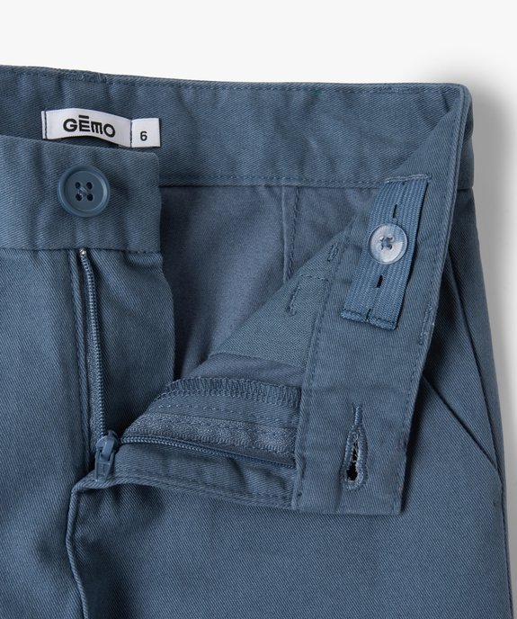 Pantalon chino en coton garçon vue2 - GEMO 4G GARCON - GEMO