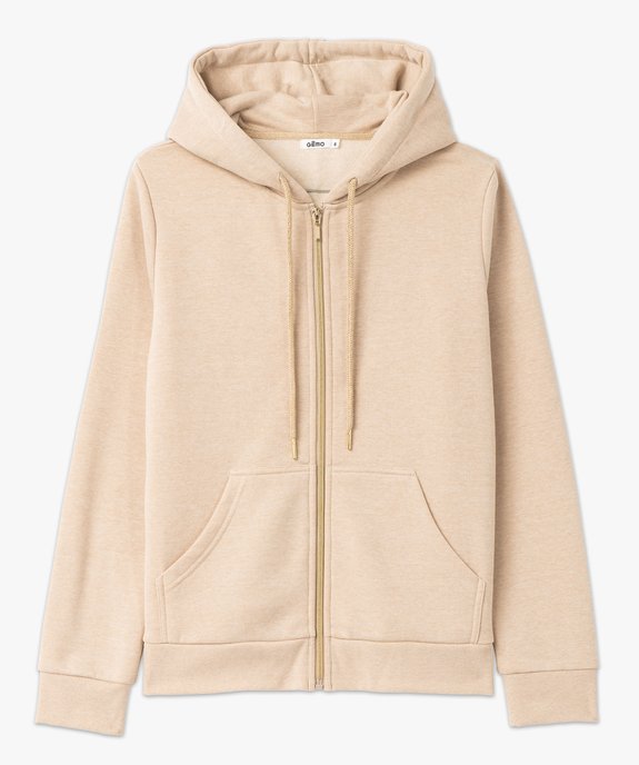 Sweat zippé à capuche avec intérieur molletonné femme vue4 - GEMO(FEMME PAP) - GEMO