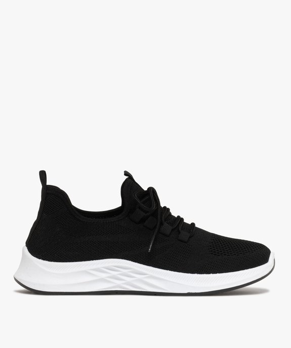 Baskets homme unies en mesh à col élastique et souple  vue1 - BOTTESINI - GEMO