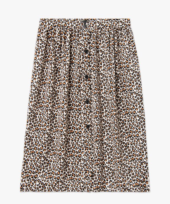 Jupe longue à motif léopard femme grande taille vue4 - GEMO (G TAILLE) - GEMO