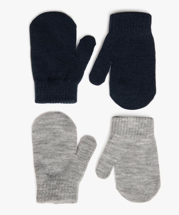 Moufles unies bébé garçon (lot de 2) vue1 - GEMO(BEBE DEBT) - GEMO