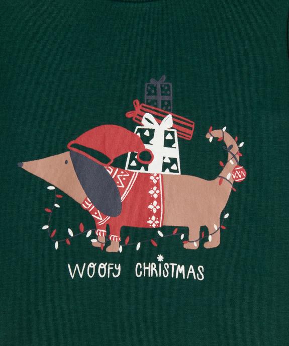 Sweat à motif chien spécial Noël bébé vue3 - GEMO 4G BEBE - GEMO