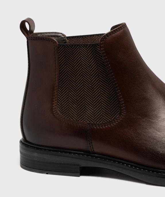 Chelsea boots en cuir homme - Tanéo vue6 - TANEO GEMO FOR GOOD - GEMO