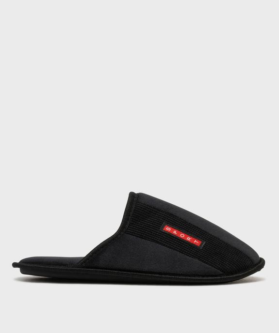 Chaussons mules en velours doux homme vue1 - GEMO(HOMWR HOM) - GEMO