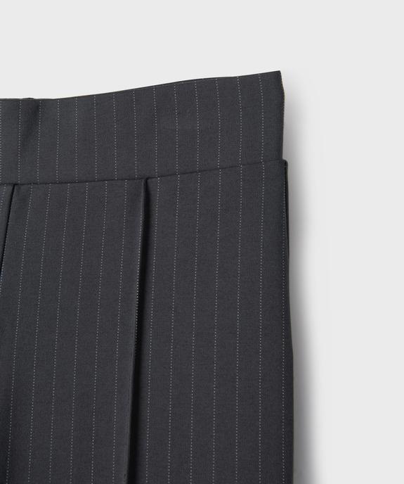 Pantalon rayé coupe flare en maille extensible fille vue2 - GEMO (JUNIOR) - GEMO