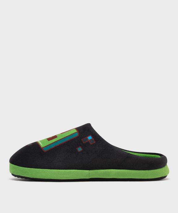 Chaussons mules en velours doux imprimés garçon - Minecraft vue3 - MINECRAFT - GEMO