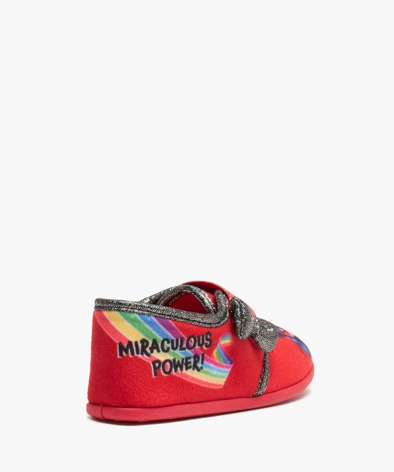 Chaussons fille en velours ras imprimé - Miraculous vue4 - MIRACULOUS - GEMO