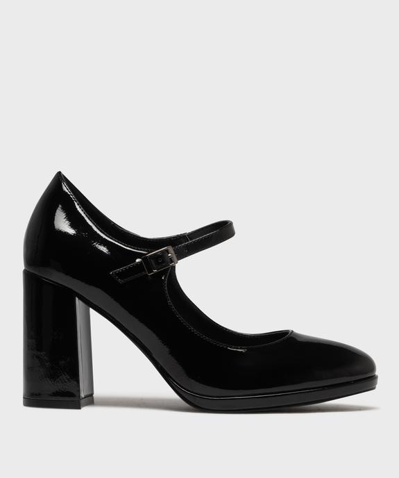 Escarpins vernis à brides avec talon bloc femme - Follow Me vue1 - FOLLOW ME - GEMO