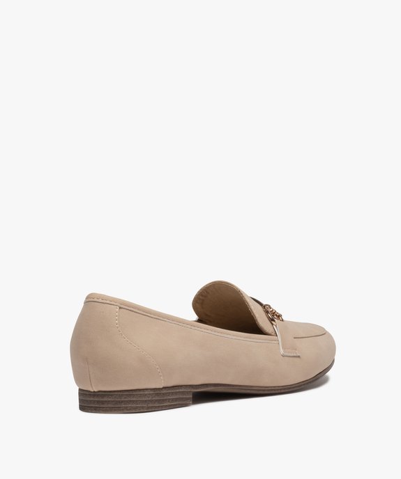 Mocassins femme à talon plat avec barrette métallique vue4 - GEMO (CASUAL) - GEMO