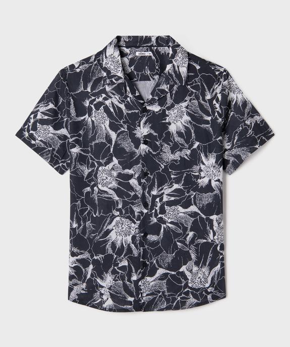 Chemise imprimée à manches courtes homme vue1 - GEMO (HOMME) - GEMO
