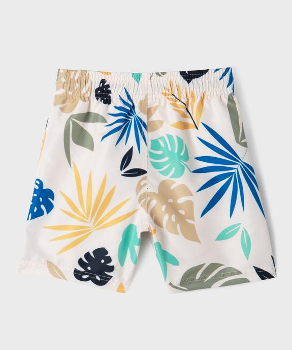 Short de surf à motif feuillage garçon vue3 - GEMO 4G GARCON - GEMO