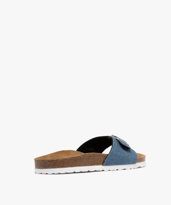 Mules à large bride jean et semelle anatomique femme vue4 - VALENTINA BALDA - GEMO
