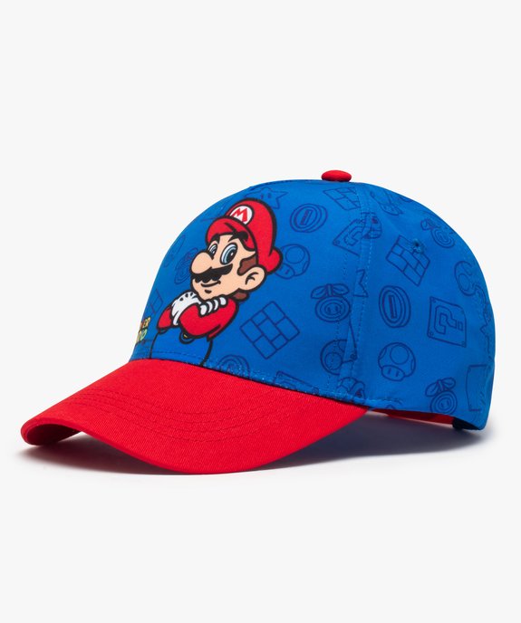 Casquette garçon bicolore avec motifs - Super Mario vue1 - MARIO - GEMO