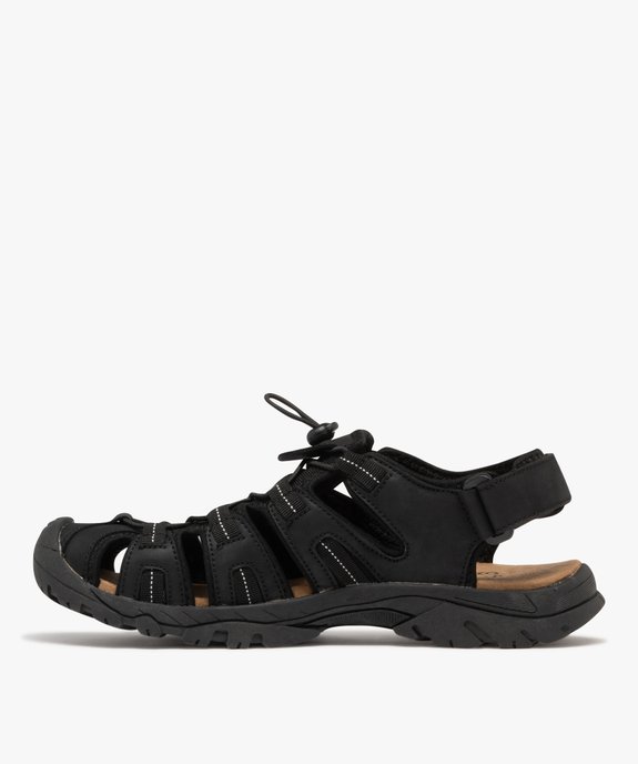 Chaussures confort ouvertes à lacets élastiques homme vue3 - G'FLEX - GEMO