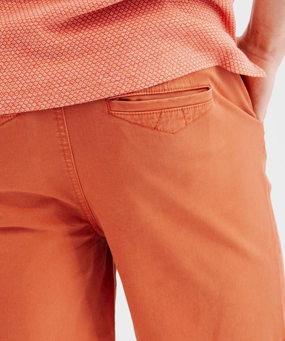 Bermuda chino en coton stretch à taille élastique homme vue2 - GEMO 4G HOMME - GEMO