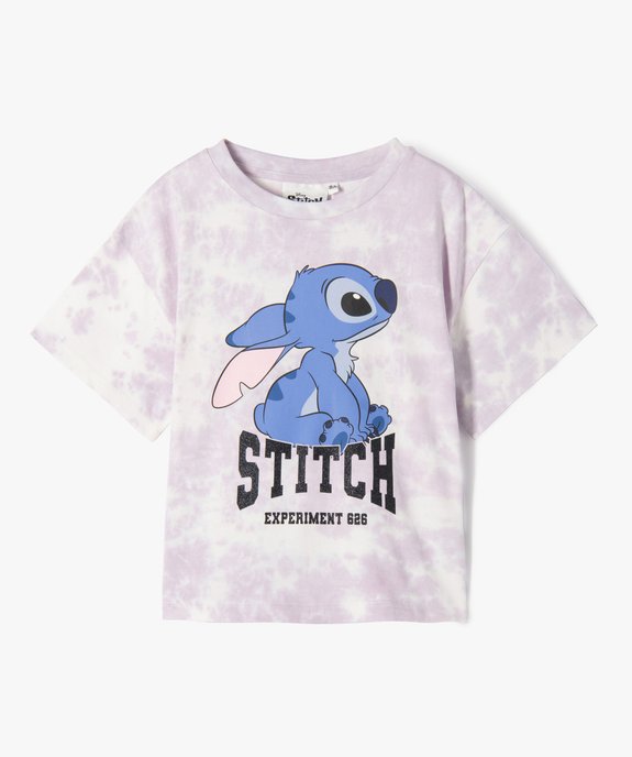 Tee-shirt à manches courtes avec motif Stitch fille - Disney vue1 - LILO & STITCH - GEMO