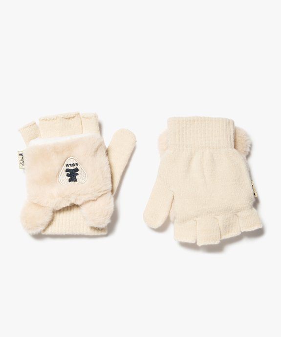 Gants fille 2-en-1 avec mitaines en sherpa - LuluCastagnette vue1 - LULUCASTAGNETTE - GEMO