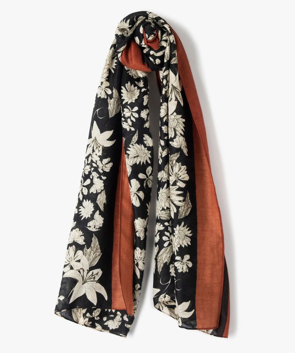 Foulard femme à motifs fleuris  vue1 - GEMO (ACCESS) - GEMO