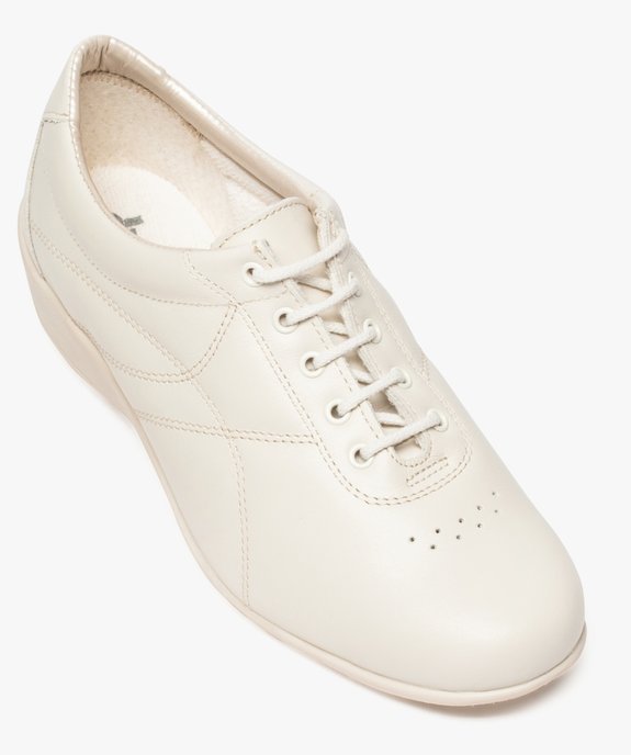 Derbies femme confort dessus cuir à talon compensé - Bopy vue5 - UMO - GEMO