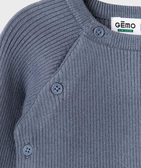 Ensemble 2 pièces en maille bébé fille : pull et pantalon vue2 - GEMO 4G BEBE - GEMO