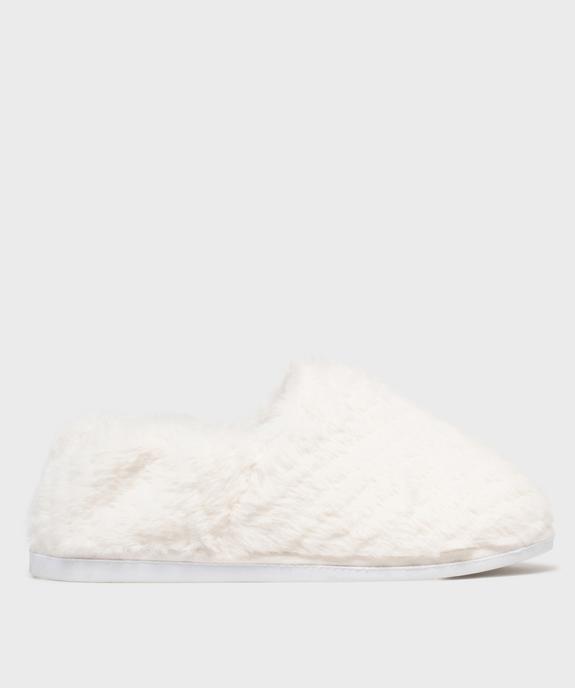 Chaussons pantoufles en fourrure imitation femme vue1 - GEMO 4G FEMME - GEMO